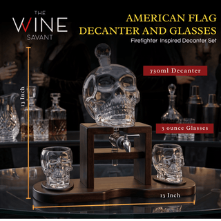 Skull Whiskey 750ML Decanter Set Premium Barware Gift Elegant Drinkware Collection - Boutique Bella BellaDecanter Sets