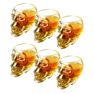 Skull Shot Glasses Set Of 6 By 3OZ Skull Glasses 3 H Goth Gifts Skull Gifts Skull De