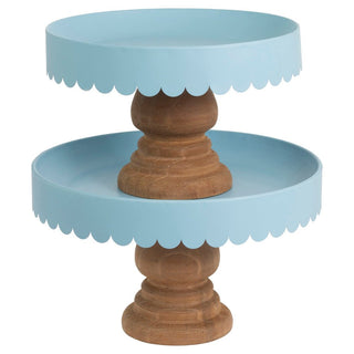 Sky Blue Scallop Decor Stand - Boutique Bella BellaCake Stand