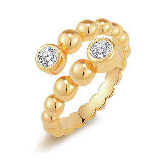 Skylar Bezel Beaded Ring - Boutique Bella BellaRing