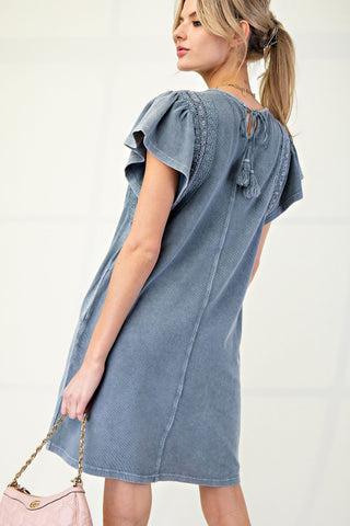 Slate Fade Denim Dress - Boutique Bella BellaDress