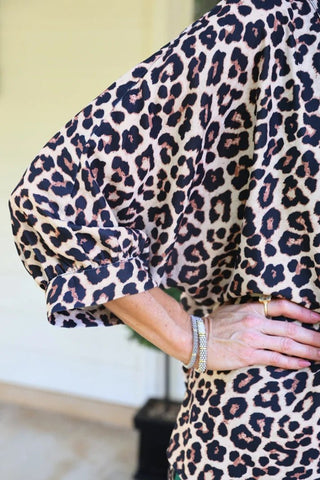 Sloan Button Up - Safari Chic - Boutique Bella BellaButton-Up