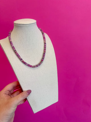 Small Bead Layering Necklace - Purple - Boutique Bella BellaNecklaces