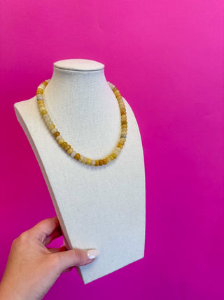 Small Bead Solid Necklace - Yellow - Boutique Bella BellaNecklaces