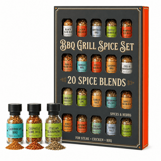 Smokehouse Bbq Gourmet Grilling Spice Set 20 Set Glass Bottle Seasonings Grill Seasoning Flavors Inc - Boutique Bella Bella