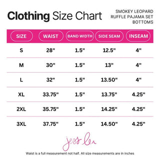 Smokey Leopard Ruffle Pajama Set *Pre-Order* - Boutique Bella BellaPajamas