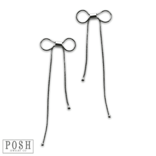 Snake chain bow earring - Boutique Bella BellaEarrings