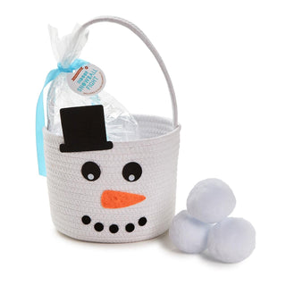 "Snowball Fight" Snowman Basket - Boutique Bella BellaChristmas