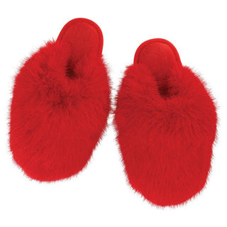 Snowball Plush Slippers - Red - Boutique Bella BellaHouse Slippers