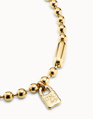 Snowflake - Short beaded necklace with padlock - Boutique Bella BellaUno de 50 - Necklace