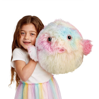 Snuggle Puff Super Soft Rainbow Puffer Fish - Boutique Bella Bellaplush