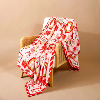 Snuggle Up Plush Blanket-Mistletoe Magic - Boutique Bella BellaChristmas Blanket