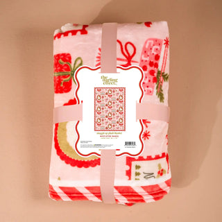 Snuggle Up Plush Blanket-Mistletoe Magic - Boutique Bella BellaChristmas Blanket