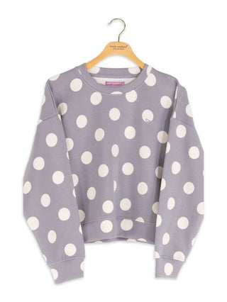 Soft Spot Bow Sweatshirt - Gray - Boutique Bella BellaSweatshirt