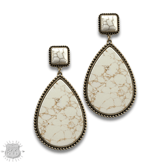 Solid stone teardrop earring, last call - Boutique Bella BellaEarrings