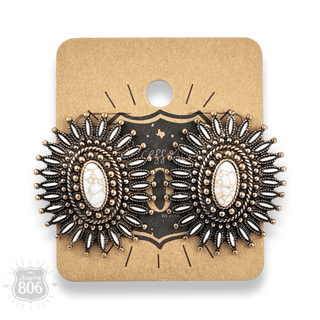 Southwest oval post earring - LC - Boutique Bella BellaEarrings