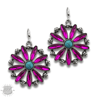 Southwest rhinestone flower earring - Boutique Bella BellaEarrings