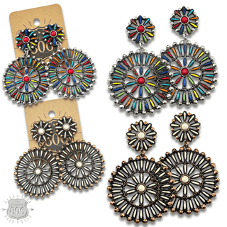 Southwest round earring - LC - Boutique Bella BellaEarrings