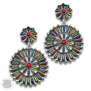 Southwest round earring - LC - Boutique Bella BellaEarrings
