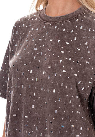 Sparkle Crop Top - Brown - Boutique Bella BellaCropped Top