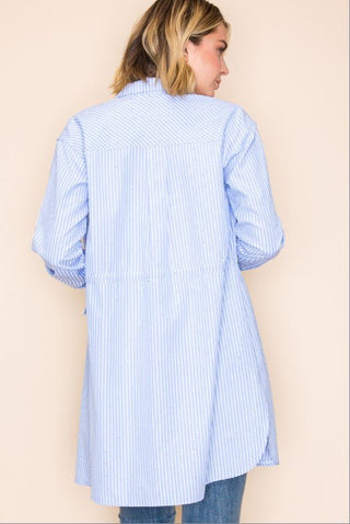 Sparkle & Stripe Relaxed Tunic Dress - Boutique Bella BellaDress