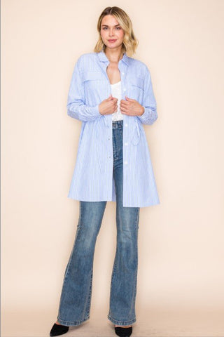 Sparkle & Stripe Relaxed Tunic Dress - Boutique Bella BellaDress