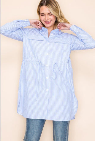 Sparkle & Stripe Relaxed Tunic Dress - Boutique Bella BellaDress