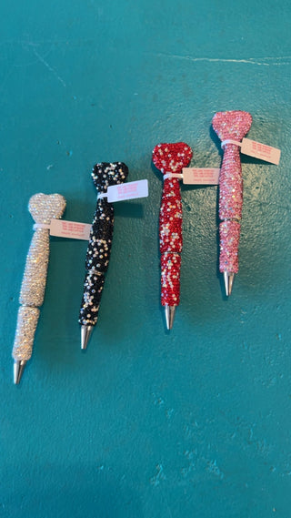 Sparkled Heart Pens - Boutique Bella Bellapen