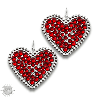 Sparkling rhinestone filled heart earring - LC - Boutique Bella BellaEarrings