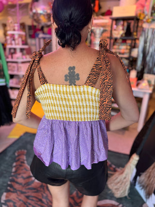 Sparkling Tiger Pelpum Top - Boutique Bella BellaPeplum