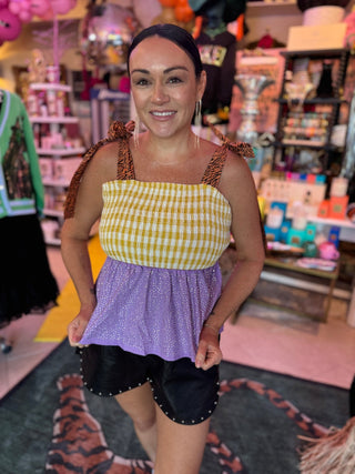 Sparkling Tiger Pelpum Top - Boutique Bella BellaPeplum