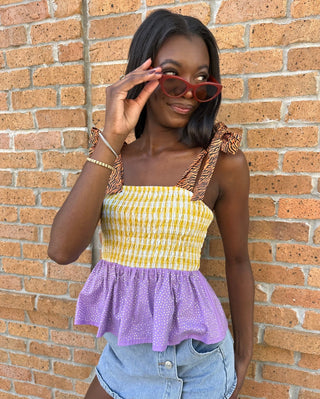 Sparkling Tiger Pelpum Top - Boutique Bella BellaPeplum