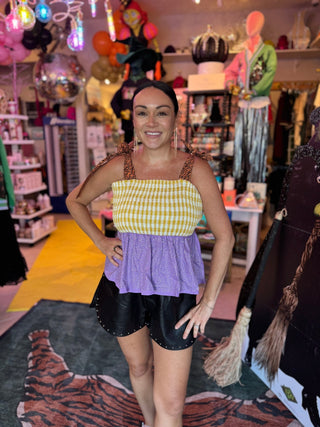 Sparkling Tiger Pelpum Top - Boutique Bella BellaPeplum