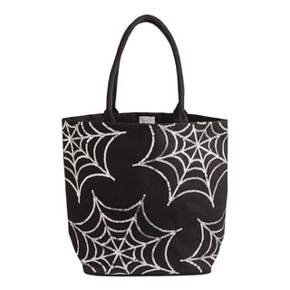 Spider Web Halloween Sparkle Tote - Boutique Bella BellaHalloween