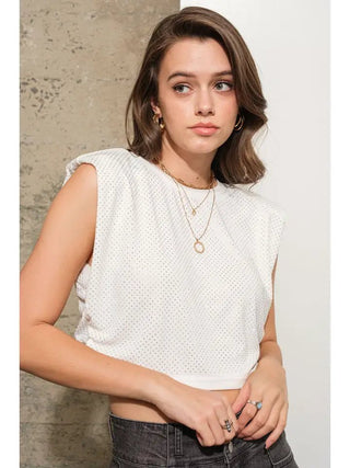 Spotlight Rhinestone Top - Boutique Bella BellaBLOUSE