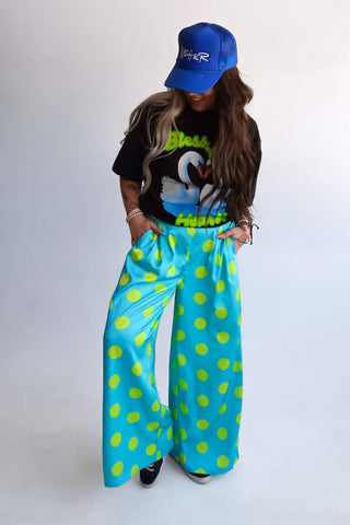Spotlight Wide - Leg Satin Trousers - Boutique Bella BellaPants
