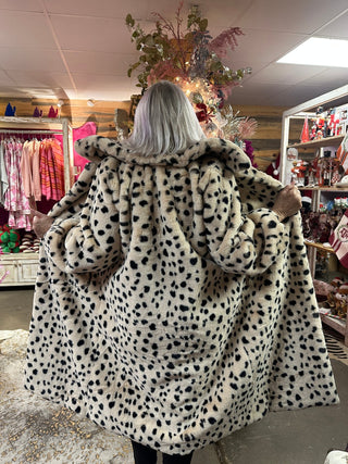 Spotted in Faux Coat - Boutique Bella BellaCoat