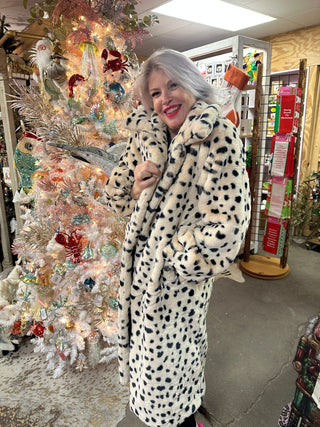 Spotted in Faux Coat - Boutique Bella BellaCoat