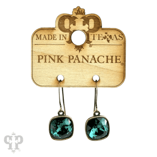 Square crystal earring with 12mm crystals from Swarovski® - Boutique Bella BellaEarrings