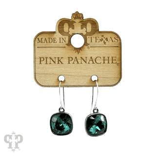 Square crystal earring with 12mm crystals from Swarovski® - Boutique Bella BellaEarrings