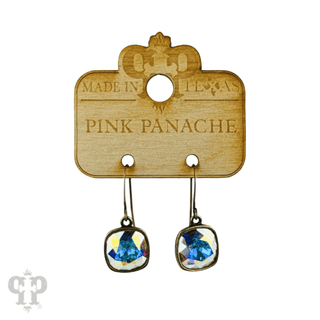 Square crystal earring with 12mm crystals from Swarovski® - Boutique Bella BellaEarrings