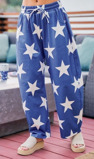 Star Spangled Barrel Sweatpants - Boutique Bella BellaLounge Pants