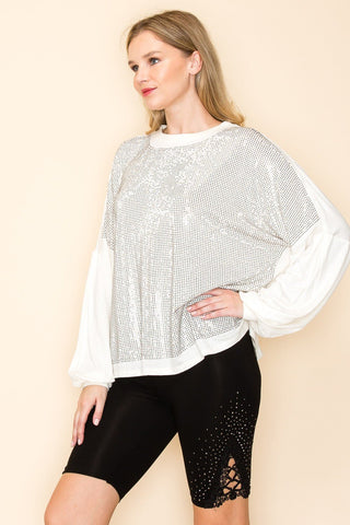 Starlit Dolman Rhinestone Top - Boutique Bella BellaTop