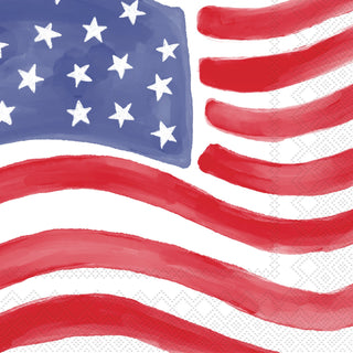 Stars & Stripes Stamp Cocktail Napkin - Boutique Bella Bellacocktail napkins