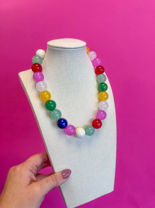 Statement Ball Necklace - Multi - Boutique Bella BellaNecklaces