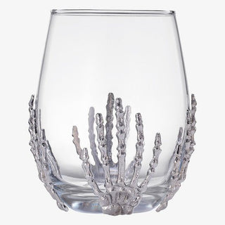 Stemless Skeleton Wine Glass Single 17OZ Halloween Skeleton Glasses 5 H Goth Gifts Skeleton Gifts Sk - Boutique Bella BellaGlassware