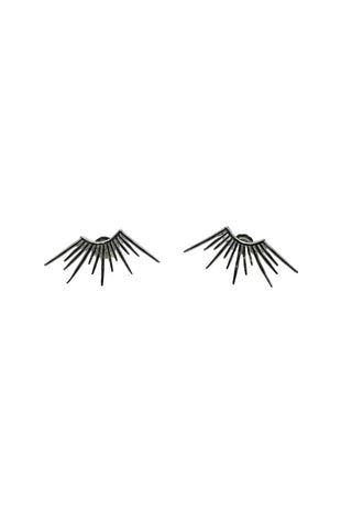 Sterling Silver Half Sun Earrings - Boutique Bella BellaJewlery