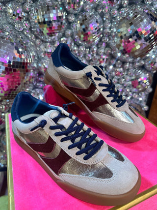 Steve Madden Verdict Blue/Gold - Boutique Bella BellaSneakers