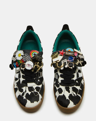 Steve Madden Wyatt Black Cow Print - Boutique Bella BellaShoes