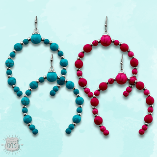 Stone bead arch earring - Boutique Bella BellaEarrings